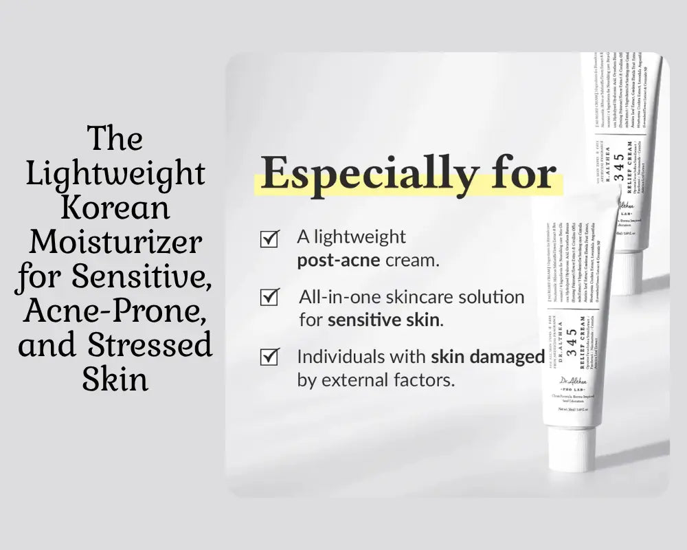 Dr. Althea 345 Relief Cream 50ml: The Lightweight Korean Moisturizer for Sensitive, Acne-Prone, and Stressed Skin