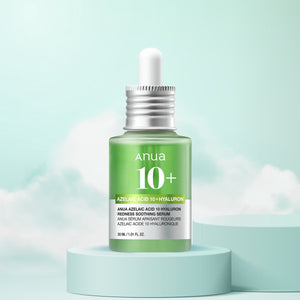Anua Azelaic Acid 10 Hyaluron Redness Soothing Serum 30ml – Korean skincare serum for sensitive, acne-prone skin with redness and dehydration. Front