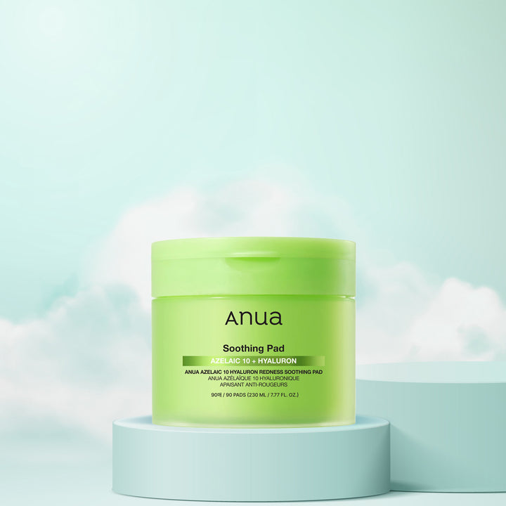 Anua Azelaic 10 Hyaluron Redness Soothing Pad - Korean soothing toner pads with Azelaic Acid & Hyaluronic Acid, available in Dubai UAE.