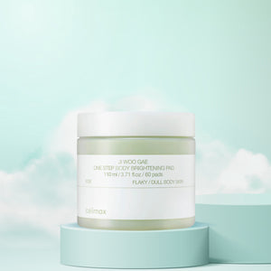 Celimax Ji Woo Gae One Step Body Brightening Pad – Korean skincare exfoliating pads with niacinamide for bright, even-toned body skin. Front