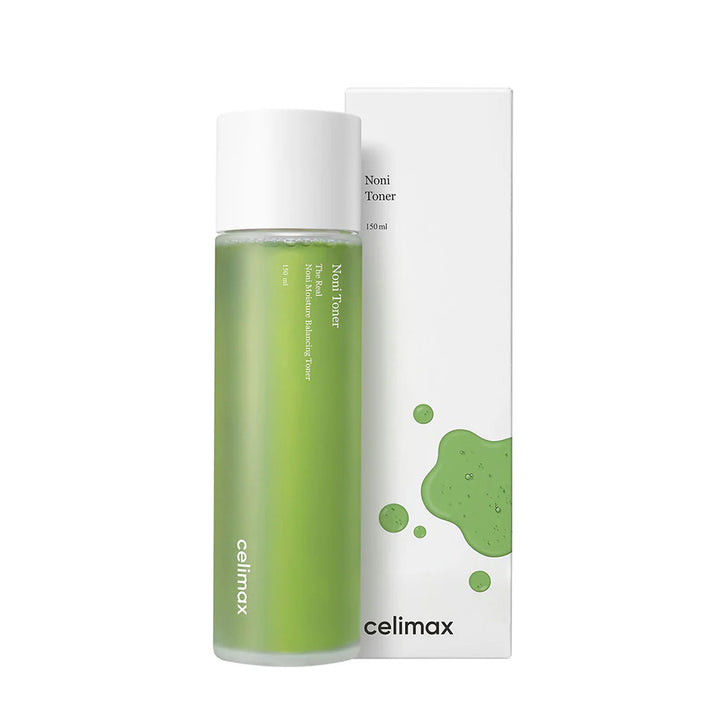 Celimax The Real Noni Moisture Balancing Toner – Hydrating Korean skincare toner with Noni extract for sensitive and dry skin. Packaging