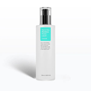 Cosrx poreless power liquid bottle on a white background
