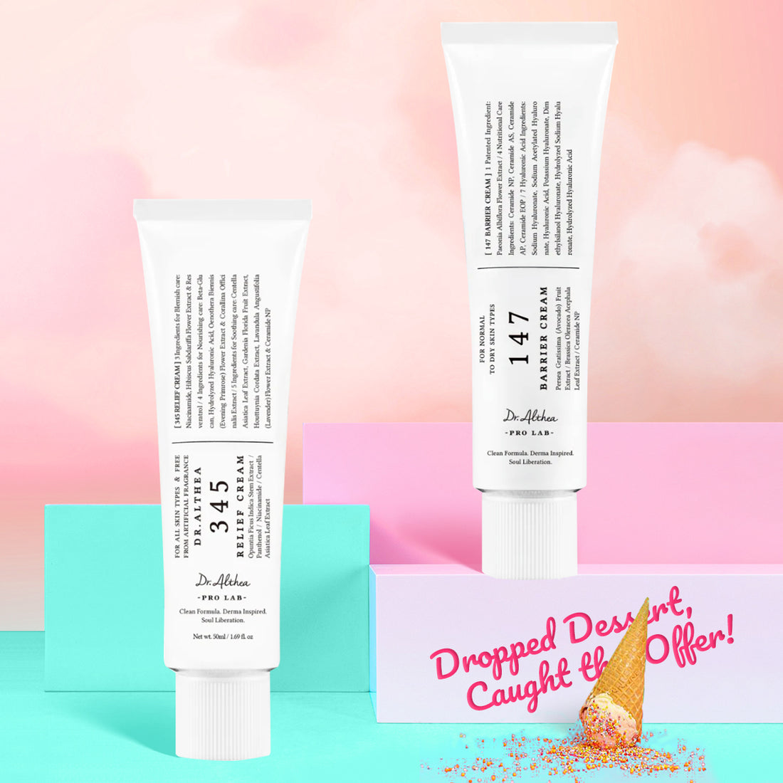 Dr. Althea 345 Relief Cream & 147 Barrier Cream Set - Korean skincare hydration & barrier repair - Available in Dubai, Abu Dhabi & across UAE.