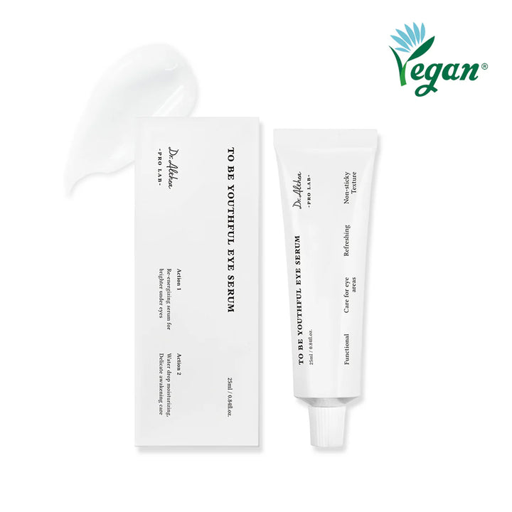 Dr. Althea To Be Youthful Eye Serum – Korean skincare eye treatment with peptides, hyaluronic acid, and adenosine for anti-aging and hydration. Vegan
