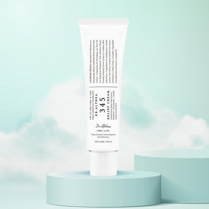Dr. Althea 345 Relief Cream – Korean skincare calming cream for sensitive skin with hyaluronic acid and botanical extracts. Front