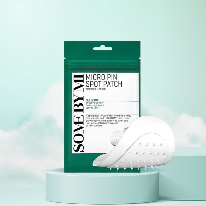 SOME BY MI Micro Pin Spot Patch – Korean microneedle acne patch with Tea Tree, Salicylic Acid, and Madecassoside for targeted blemish care. Front