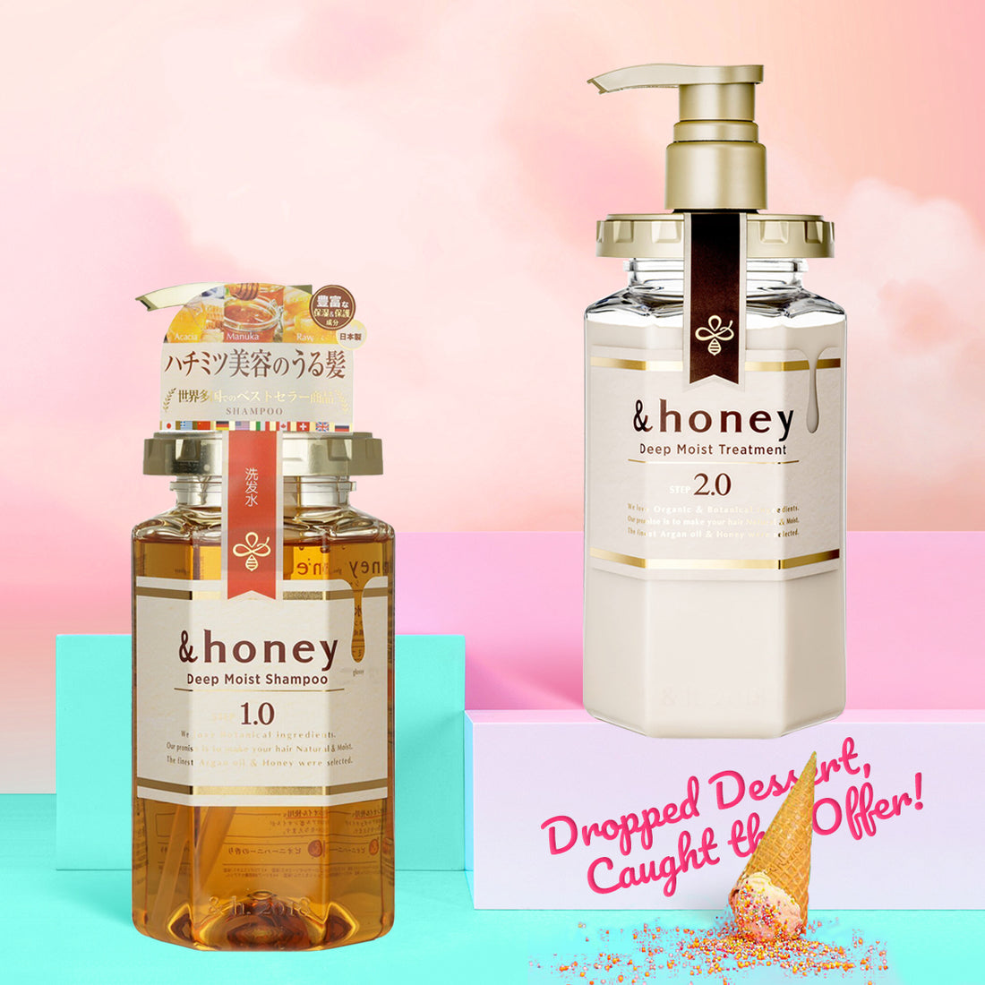 ViCREA &Honey Deep Moist Duo Set – Japanese Shampoo & Treatment for soft, shiny, hydrated hair – Available in Dubai & UAE.