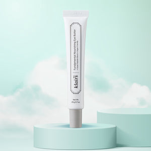 dear Klairs Fundamental Nourishing Eye Butter 20g | Korean eye cream for sensitive and oily skin, available online in Dubai, UAE. Cloud background