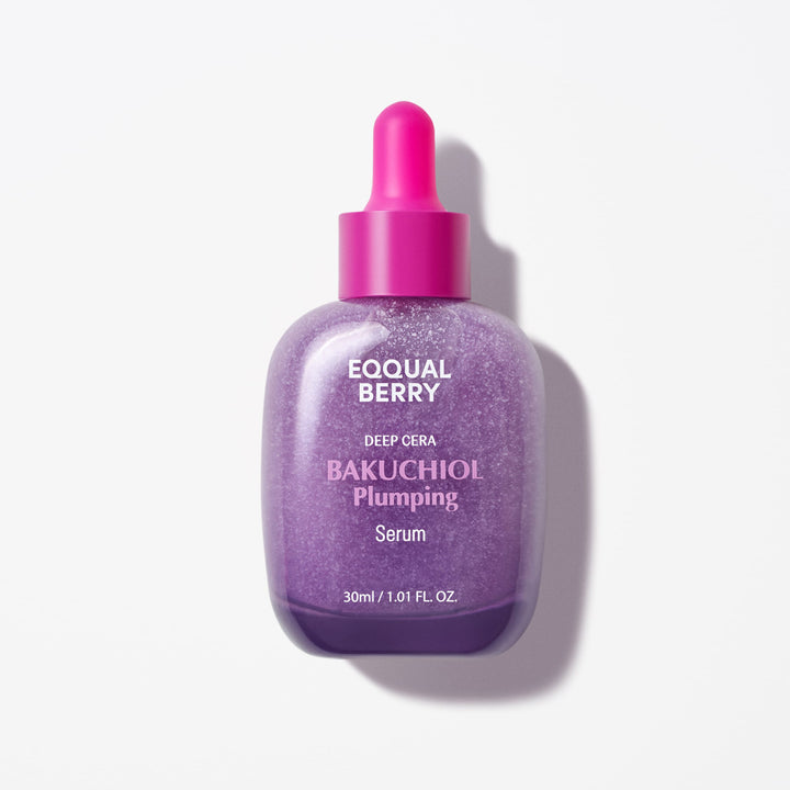 EQQUALBERRY Bakuchiol Plumping Serum – Korean anti-aging serum for firm, smooth, and radiant skin. Front 2