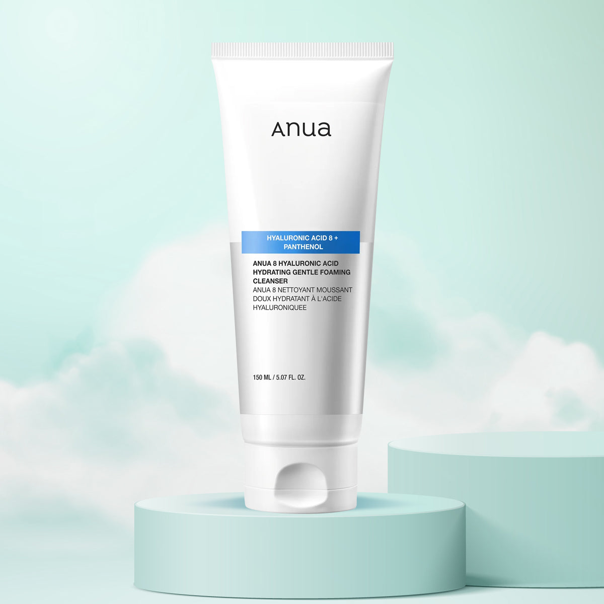 Anua 8 Hyaluronic Acid Hydrating Gentle Foaming Cleanser (150mL) - Korean face wash for hydration & barrier care in Dubai & UAE.