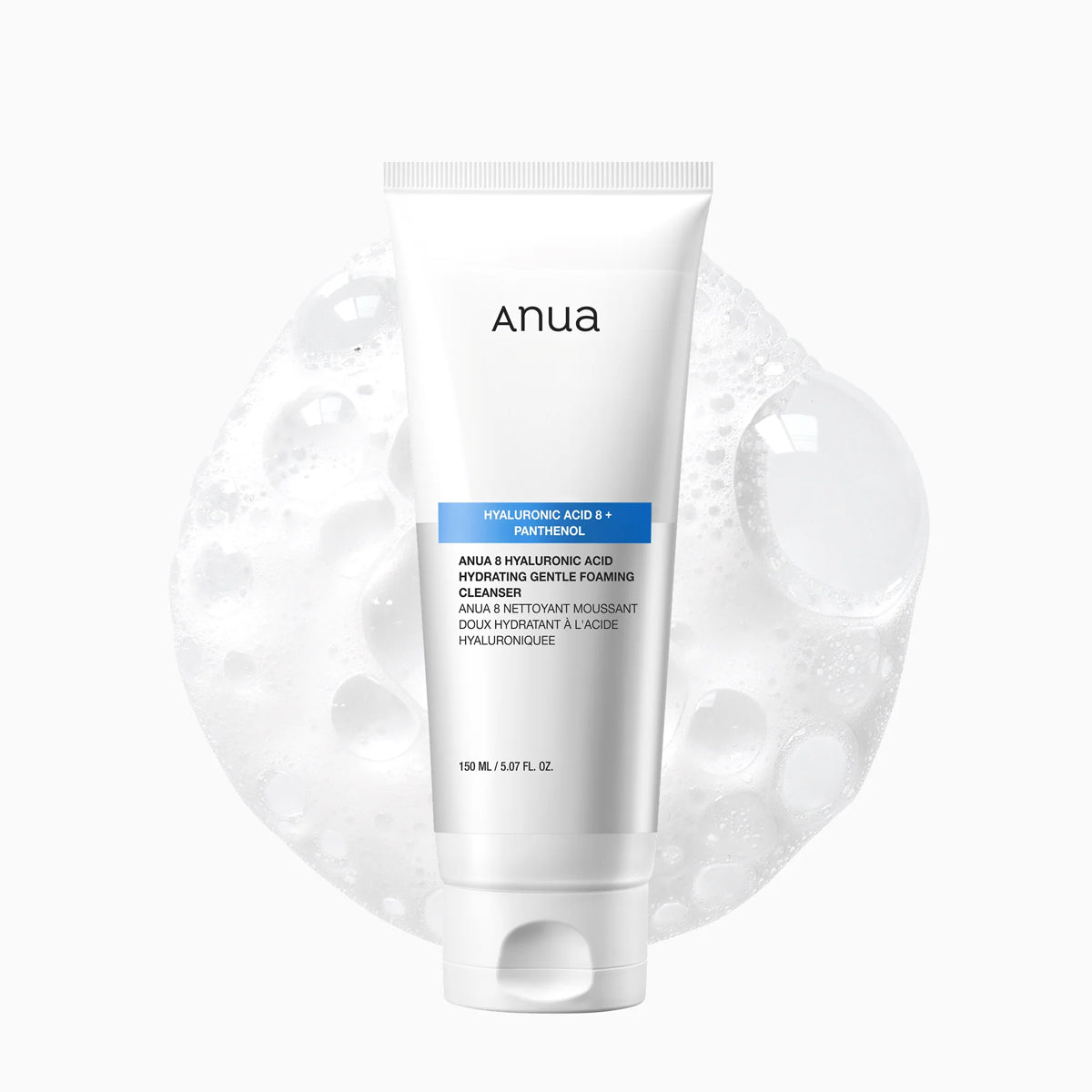 Anua skincare product with packaging on a white background