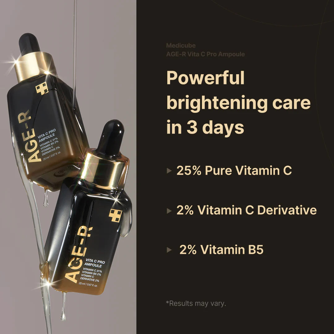 Medicube AGE-R Vita C Pro Ampoule – Korean skincare vitamin C serum, Ingredients