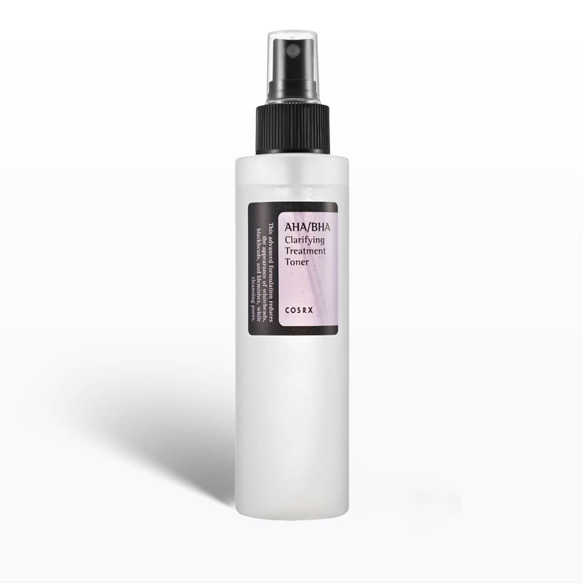 Cosrx AHA/BHA Clarifying Treatment Toner bottle on a white background