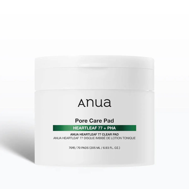 Anua Heartleaf 77 Clear Pad toner pads Korean skincare UAE soothing exfoliating pads container