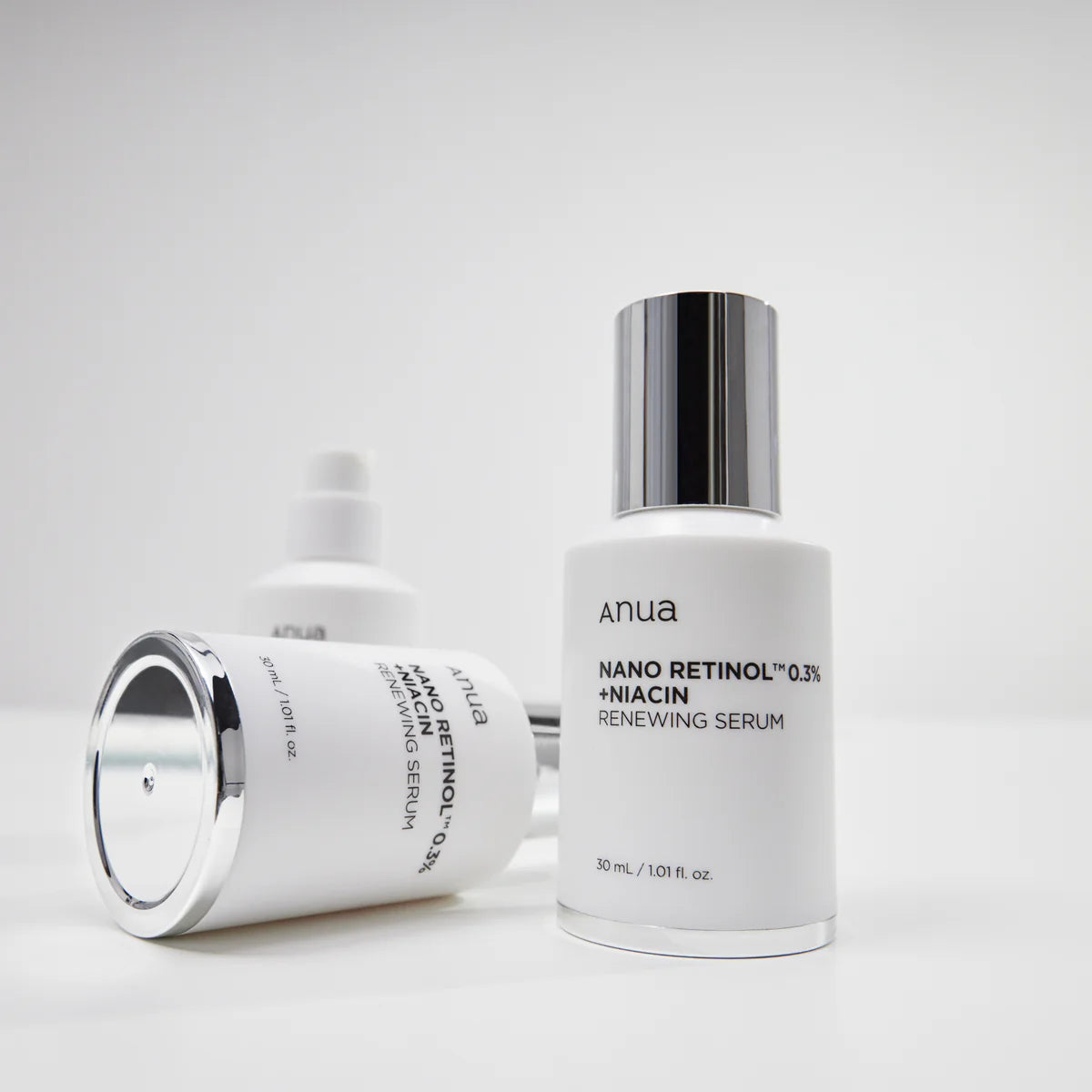 Anua Retinol 0.3% + Niacin Renewing Serum | Korean anti-aging serum with retinol and niacinamide | Buy online in Dubai at Mirae Beauty Hub UAE. Still Life