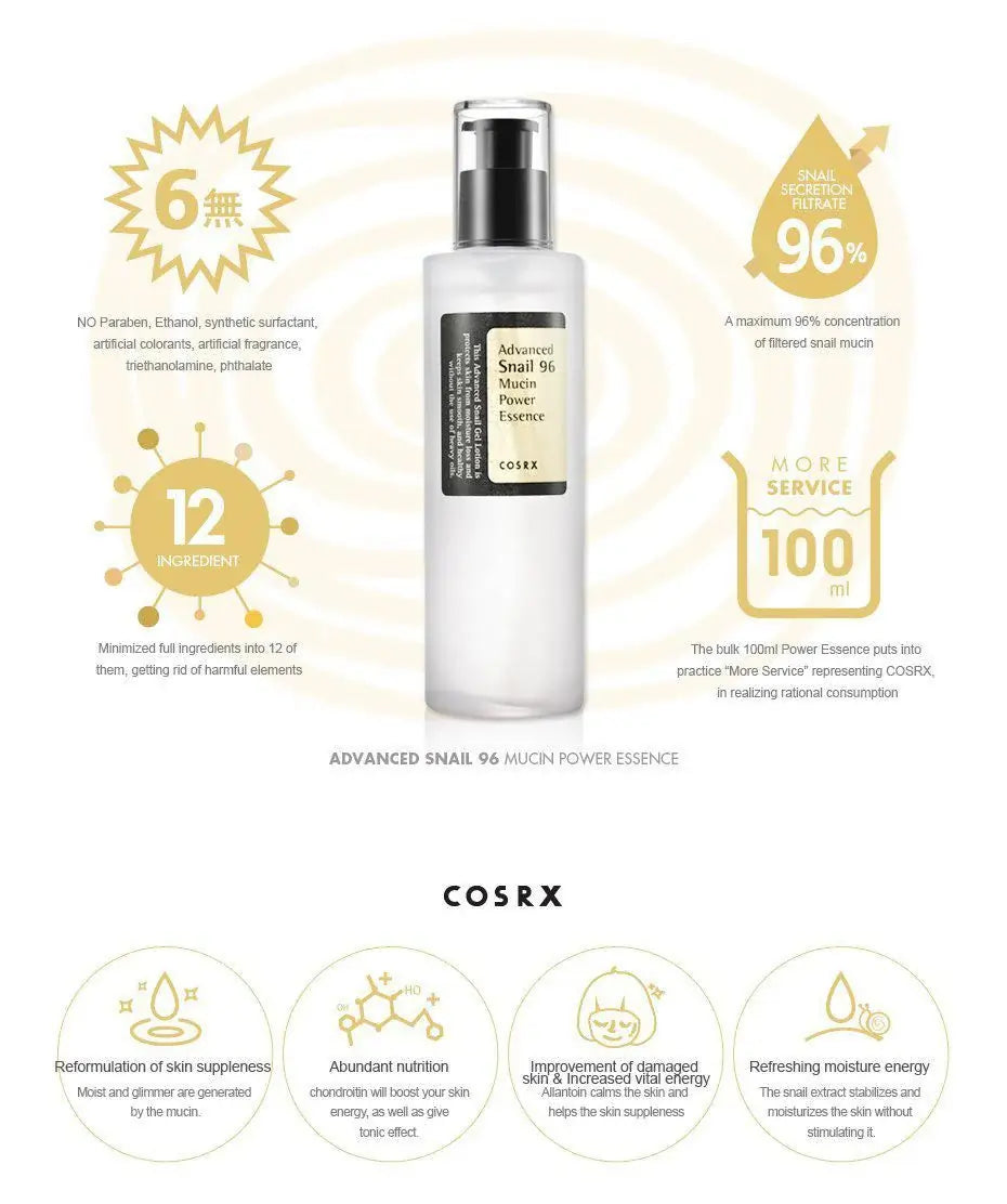 Advanced Snail 96 Mucin Power Essence (100ml)