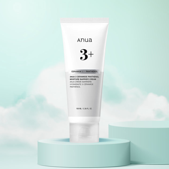 Anua 3 Ceramide Panthenol Moisture Barrier Cream 100mL - Hydrating Korean moisturizer for dry & sensitive skin in Dubai, UAE.