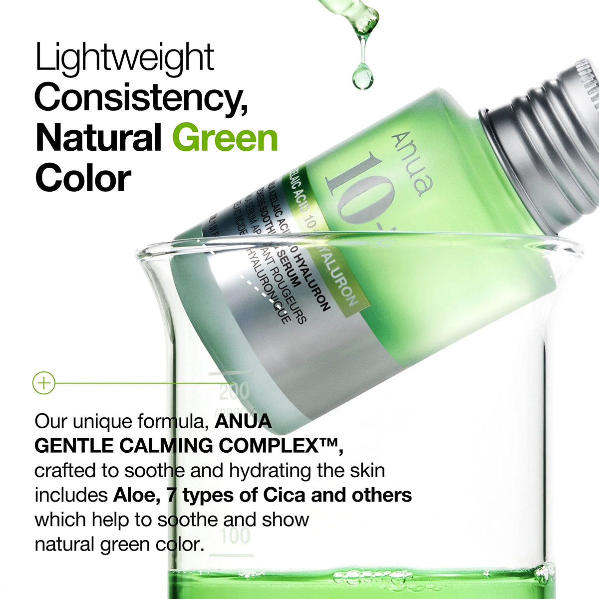 Anua Azelaic Acid 10 Hyaluron Redness Soothing Serum 30ml – Korean skincare serum for sensitive, acne-prone skin with redness and dehydration. Composition