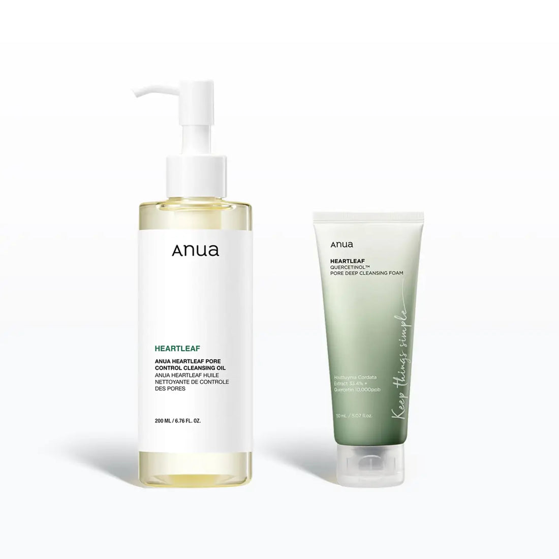 Two skincare products from Anua on a white background