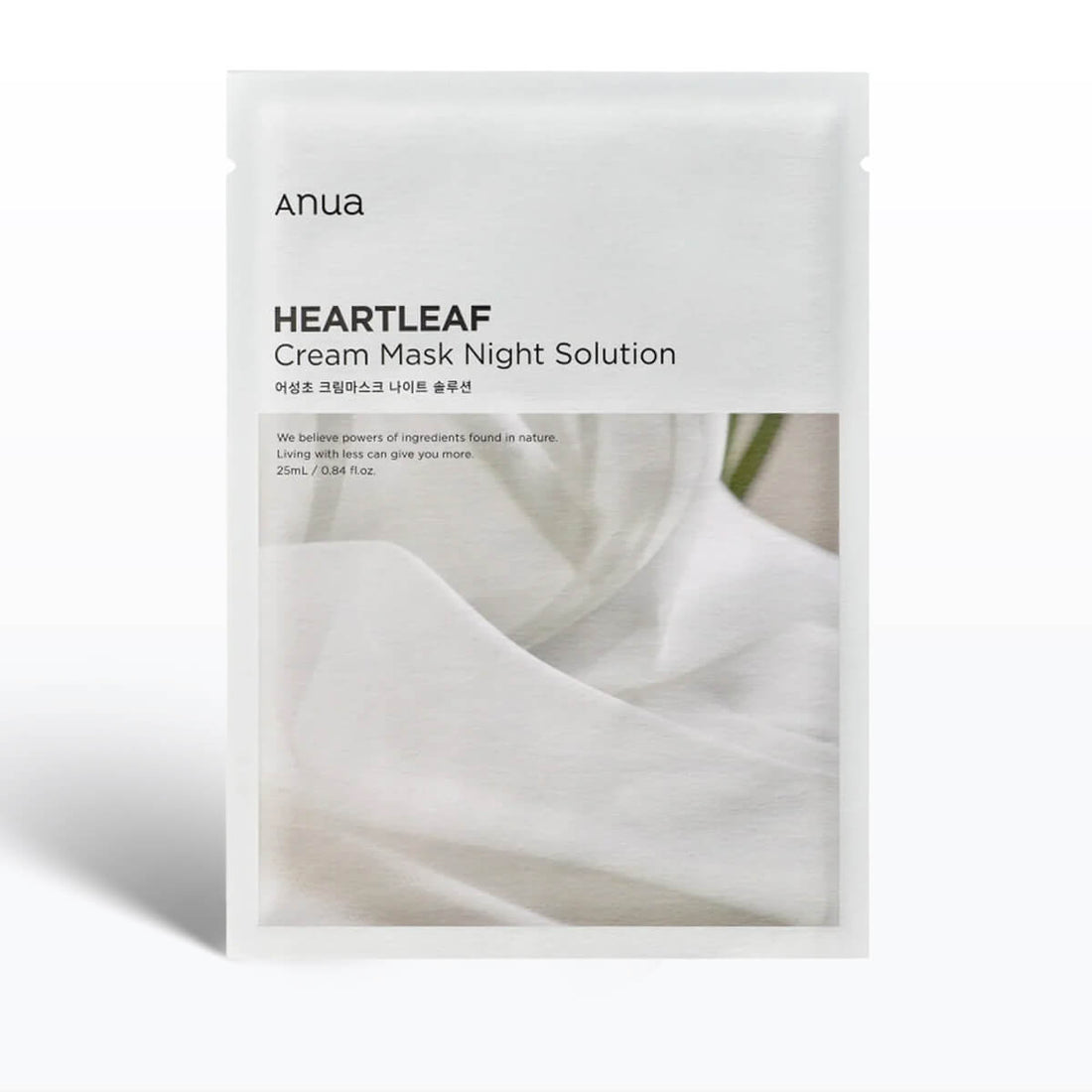 Anua Heartleaf Cream Mask Night Solution packaging on a white background