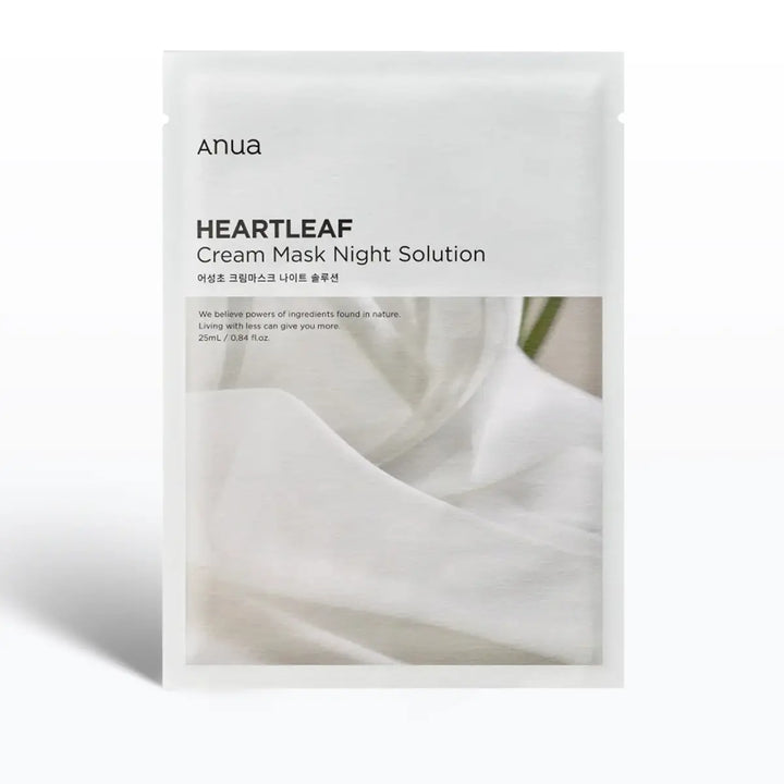 Anua Heartleaf Cream Mask Night Solution Korean skincare UAE overnight soothing hydrating mask