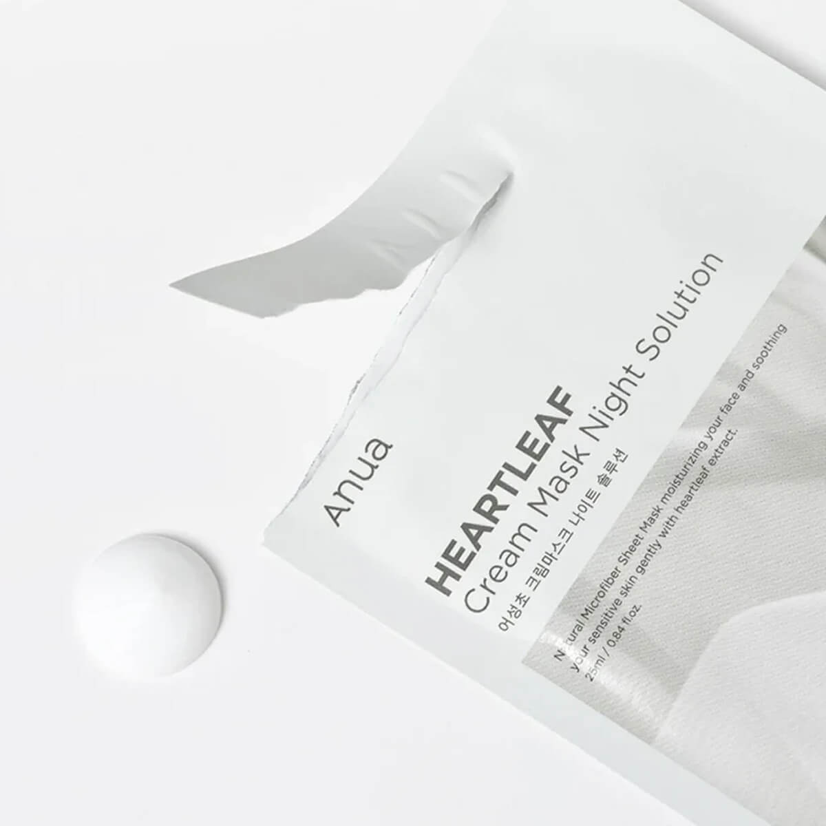 Heartleaf cream mask night solution packaging on a white background