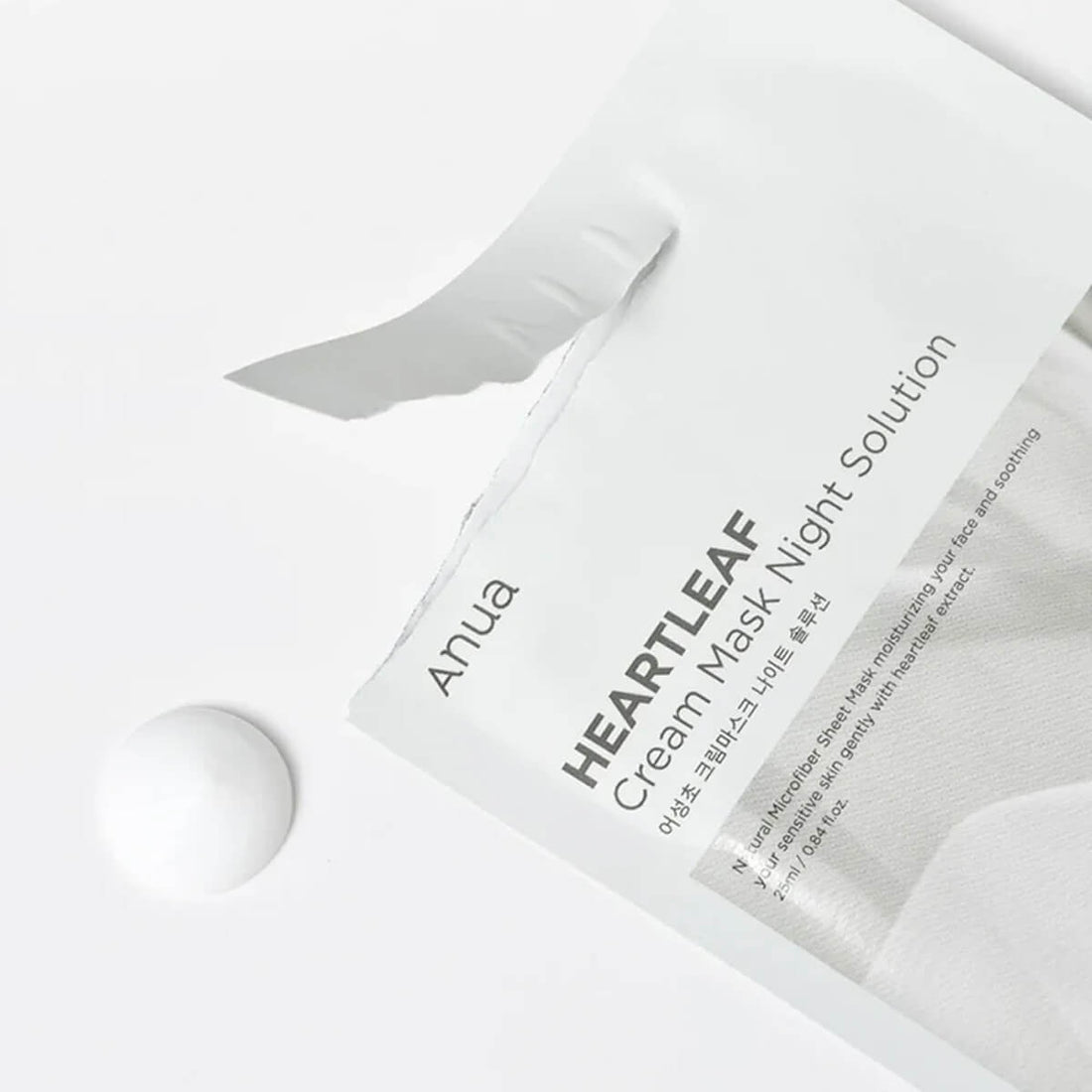 Heartleaf cream mask night solution packaging on a white background