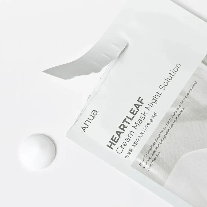 Heartleaf cream mask night solution packaging on a white background