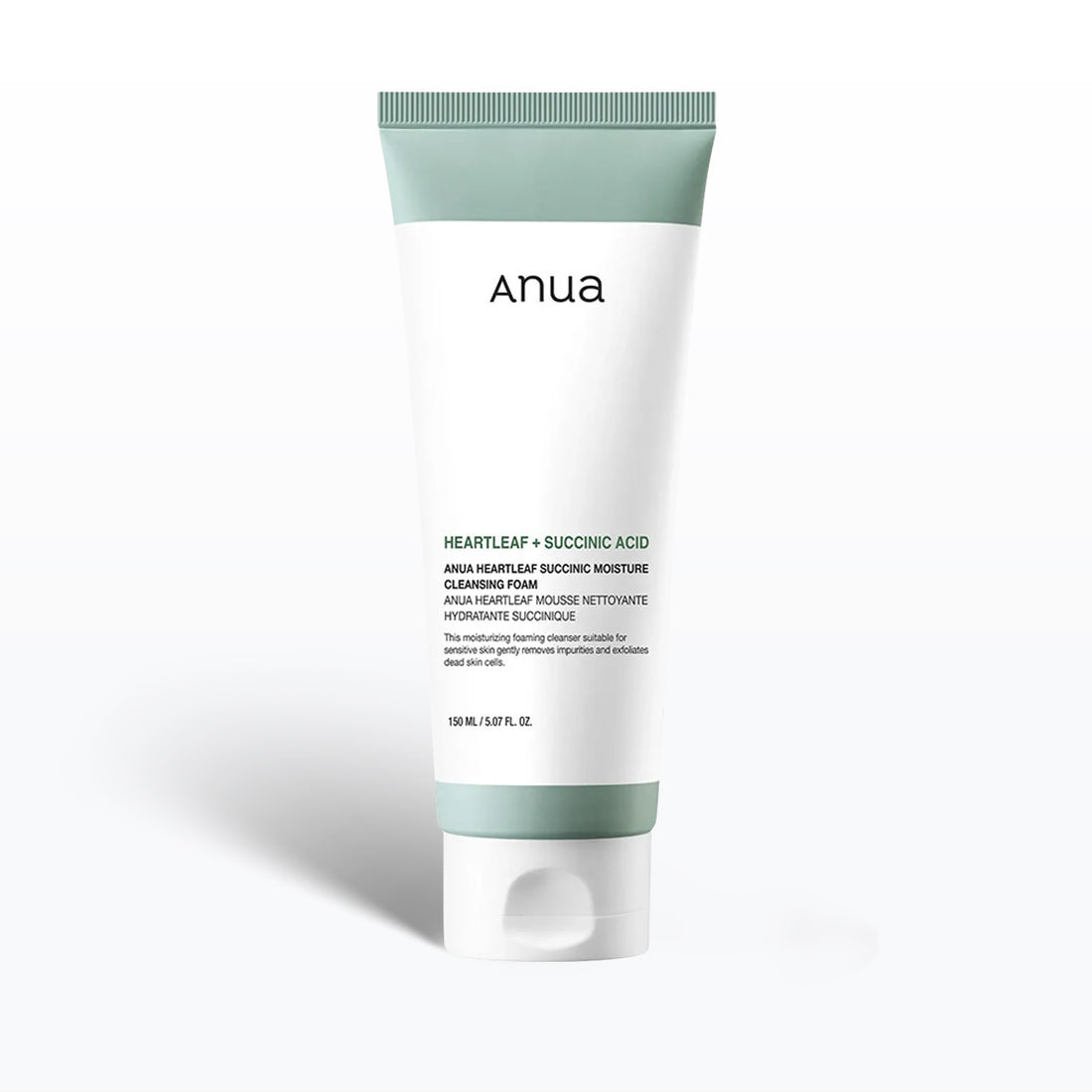 Anua skincare product tube on a white background