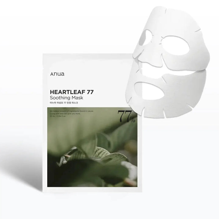 Anua Heartleaf 77 soothing sheet mask Korean skincare UAE calming hydrating face mask product