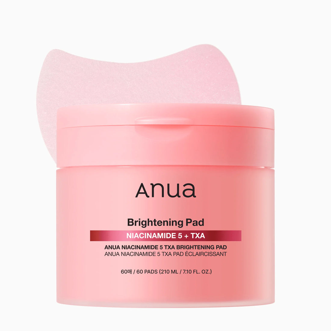 Pink skincare product jar with 'Anua' branding on a white background