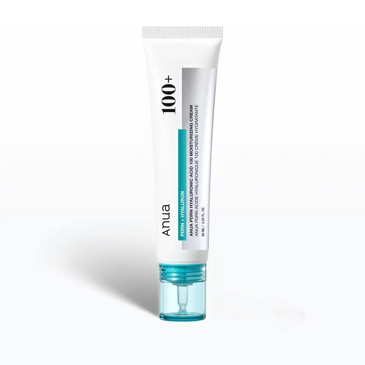 Tube of Anua PDRN Hyaluronic Acid 100 Moisturizing Cream on a white background