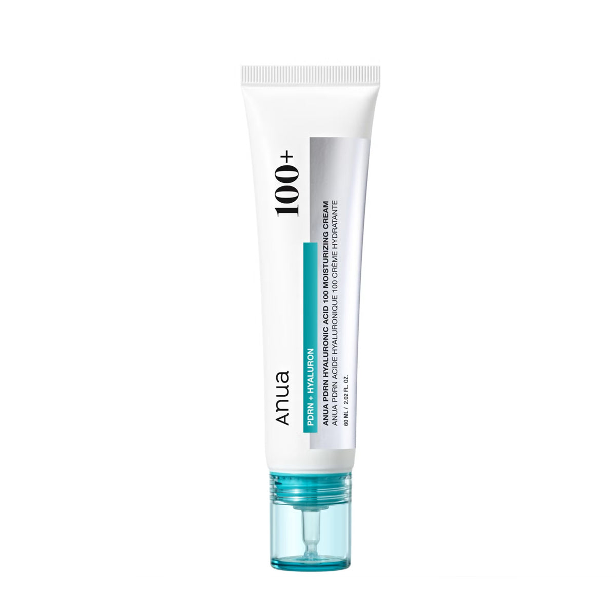 Tube of Anua 100+ skincare cream on a white background