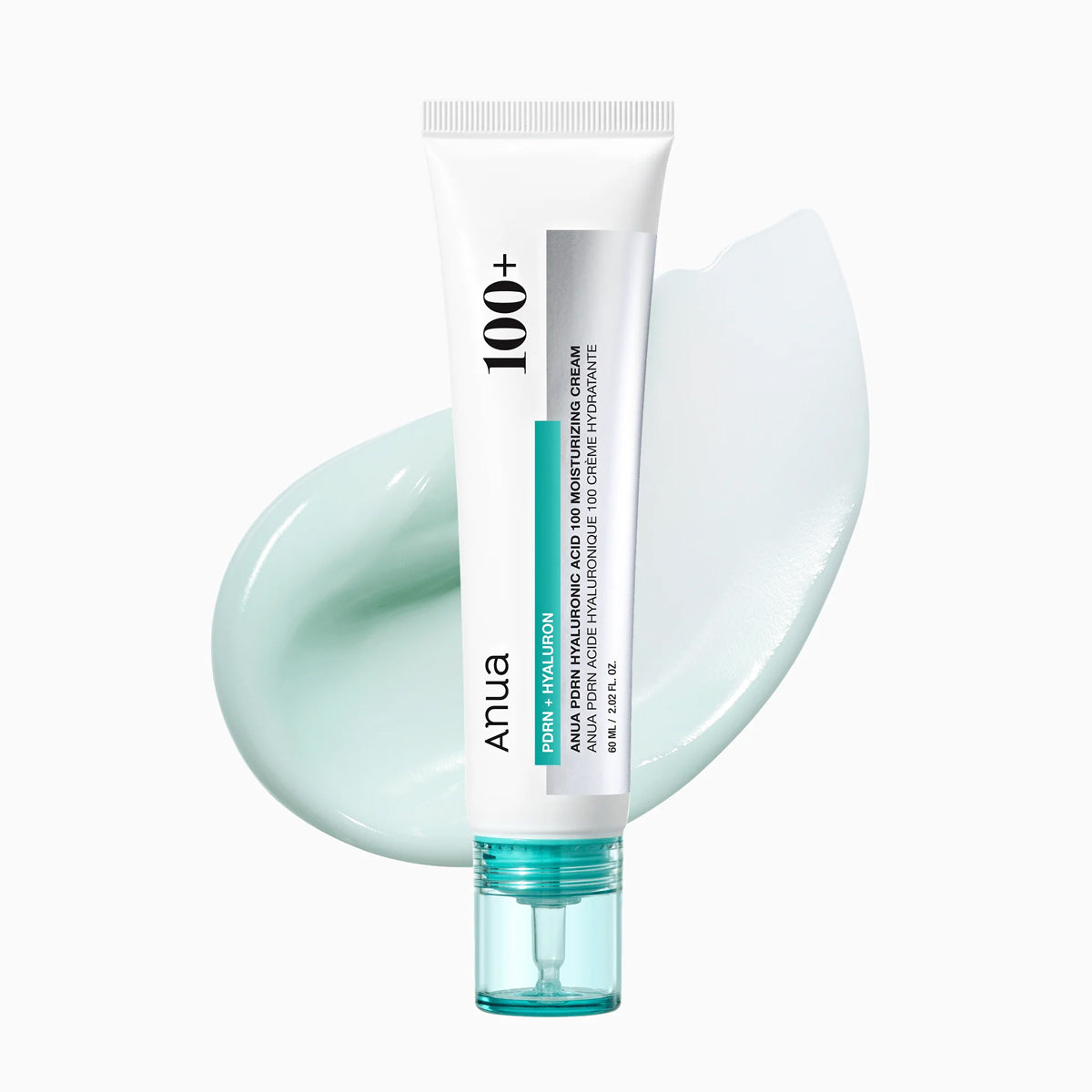 Tube of Anua 100+ cream on a white background