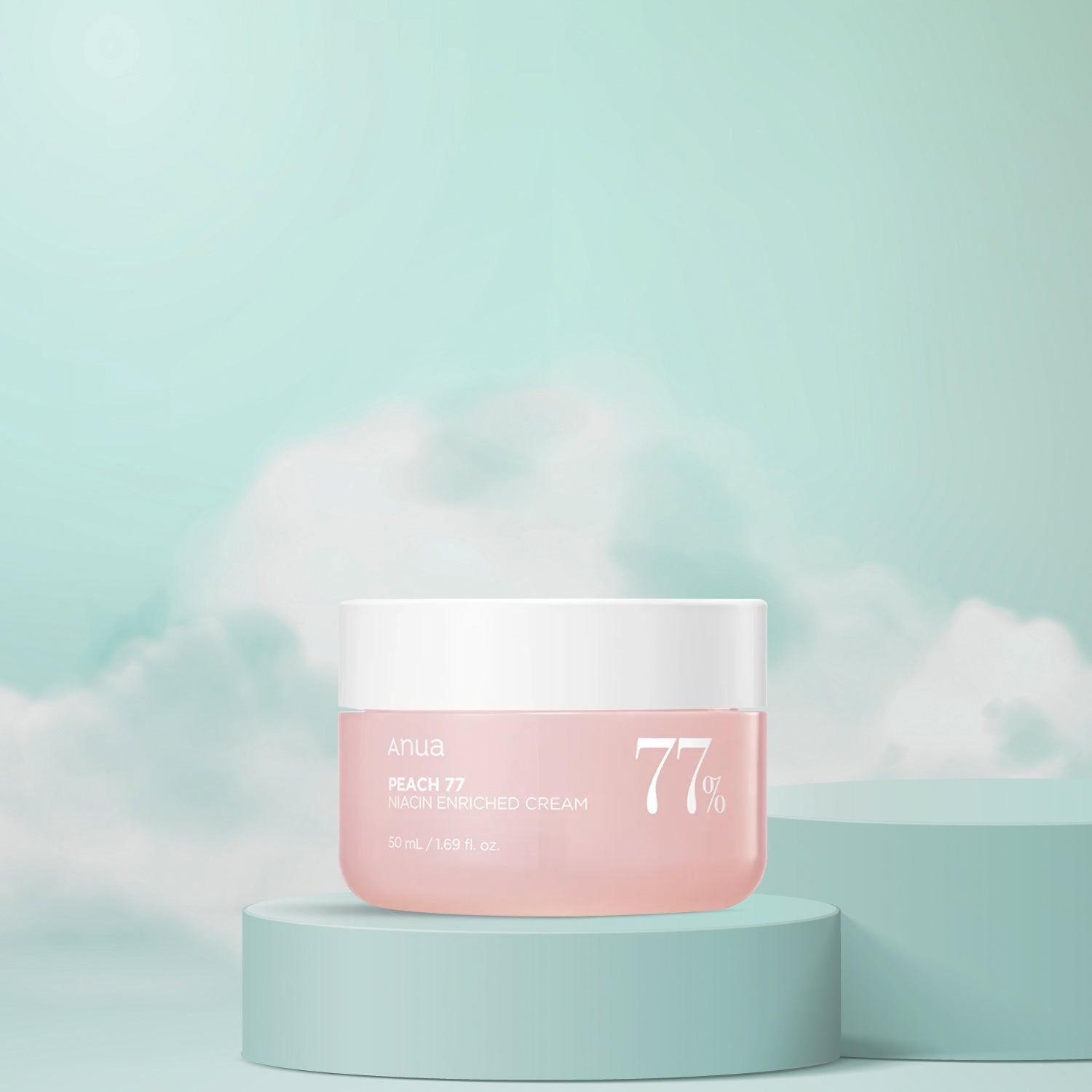 Anua Peach 77% Niacin Enriched Cream | Korean brightening moisturizer with niacinamide and peach extract | Shop online in Dubai at Mirae Beauty Hub UAE. Front