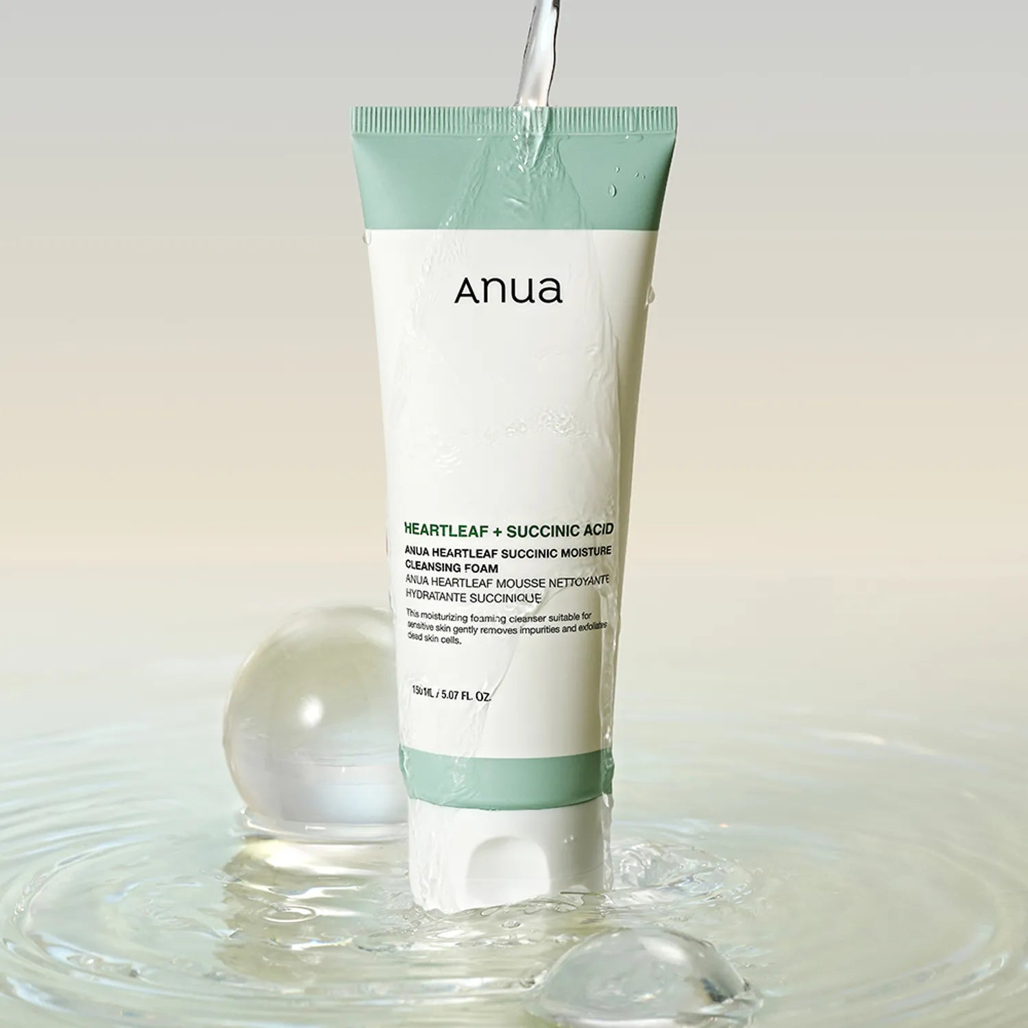 Anua Heartleaf Succinic Moisture Cleansing Foam | Mirae Beauty UAE