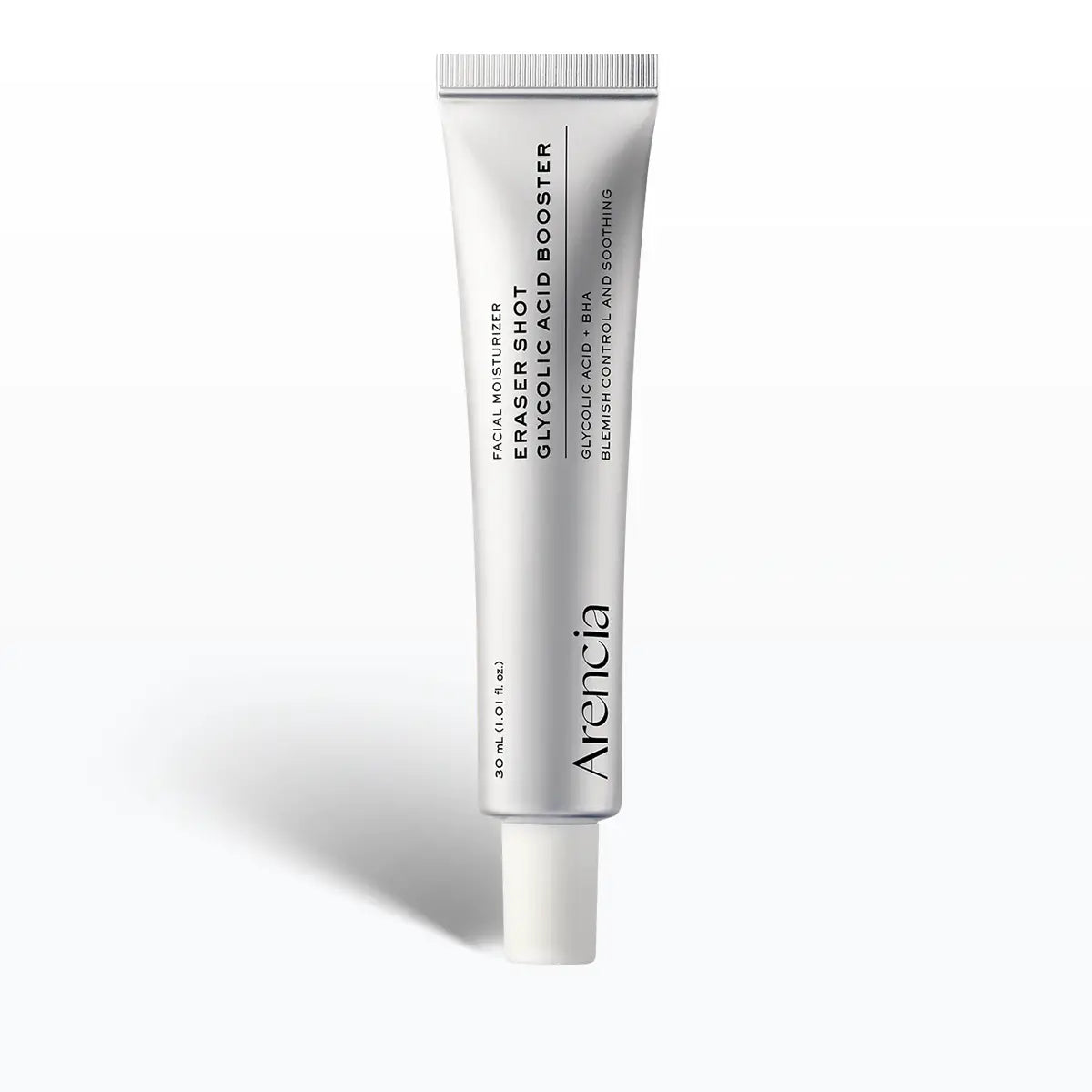 Tube of Arenicia facial booster on a white background