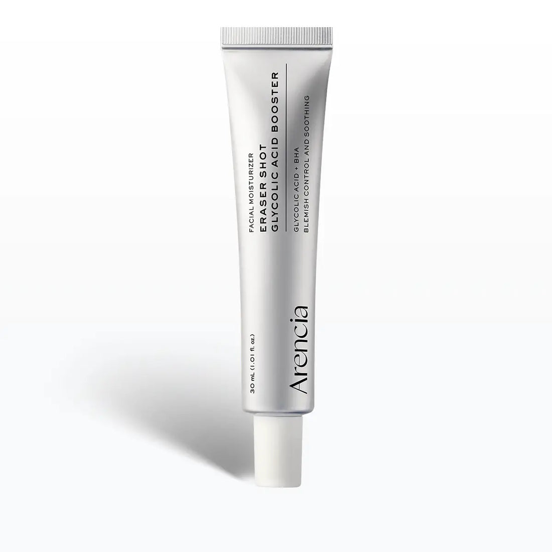 Tube of Arenicia facial booster on a white background