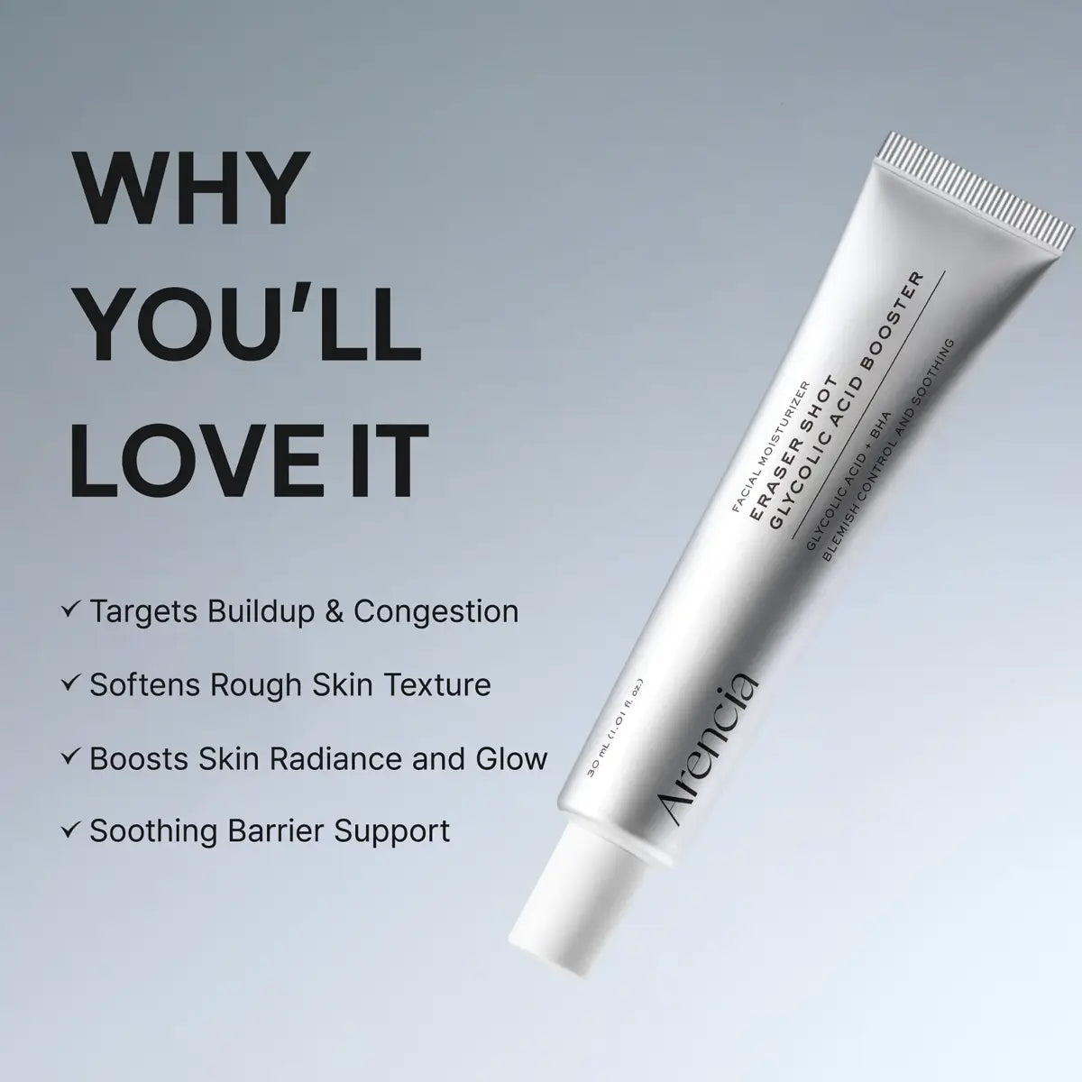 Avene skincare product tube with text highlighting benefits on a gray background
