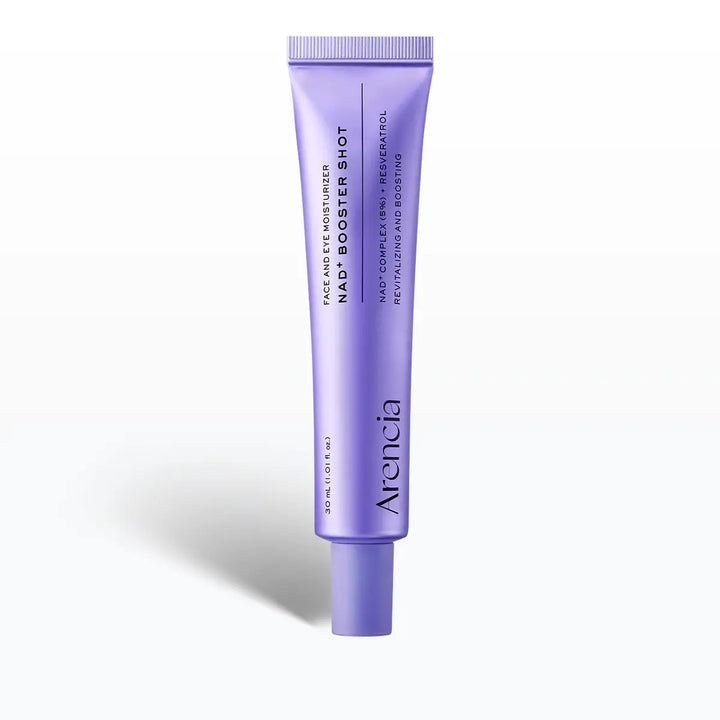 Arencia NAD+ Serum Booster Shot 30ml hydrating and firming facial serum for radiant healthy-looking skin available in UAE.