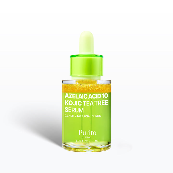 Purito Azelaic Acid 10 Kojic Tea Tree Serum bottle on a white background