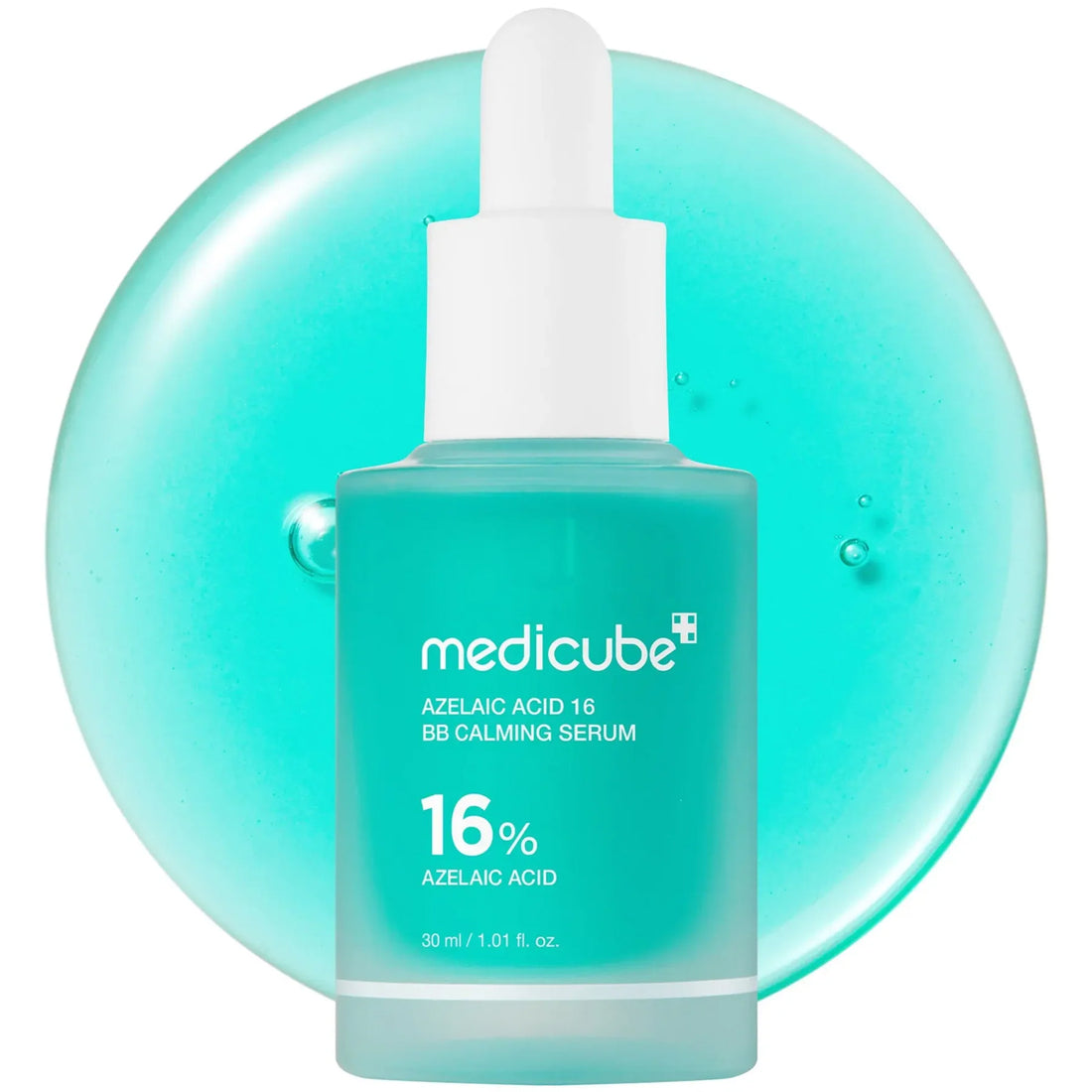 Medicube Azelaic Acid 16 BB Calming Serum bottle with dropper on a white background