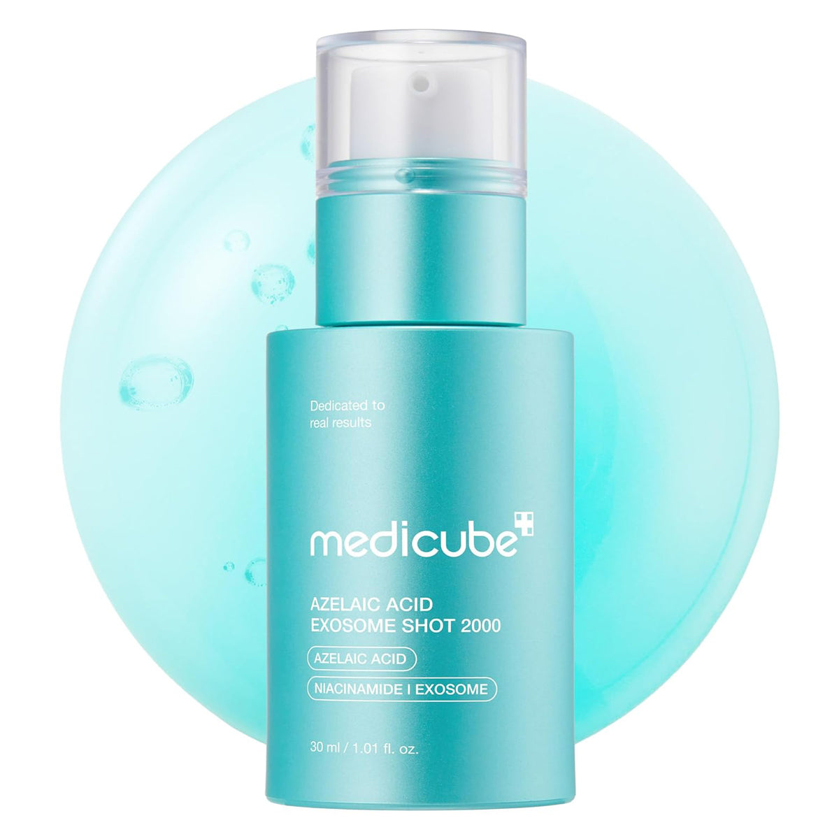 Medicube Azelac Acid Exosome Shot 2000 skincare product on a light blue background