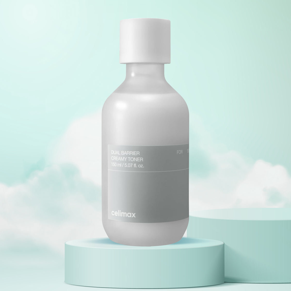 Celimax Dual Barrier Creamy Toner – Rich Korean skincare toner with ceramides and panthenol for dry and sensitive skin. Front