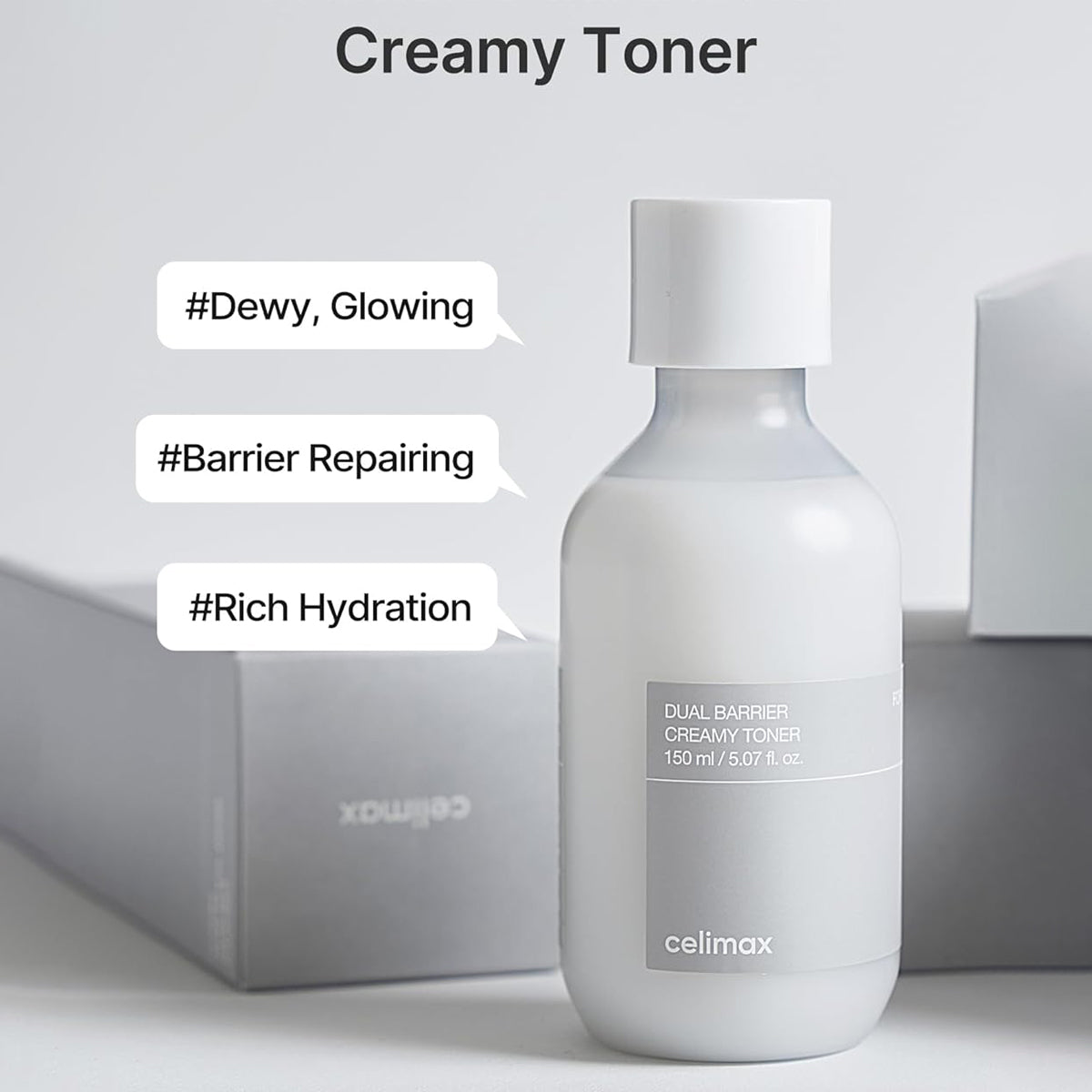 Celimax Dual Barrier Creamy Toner – Rich Korean skincare toner with ceramides and panthenol for dry and sensitive skin. Benefits