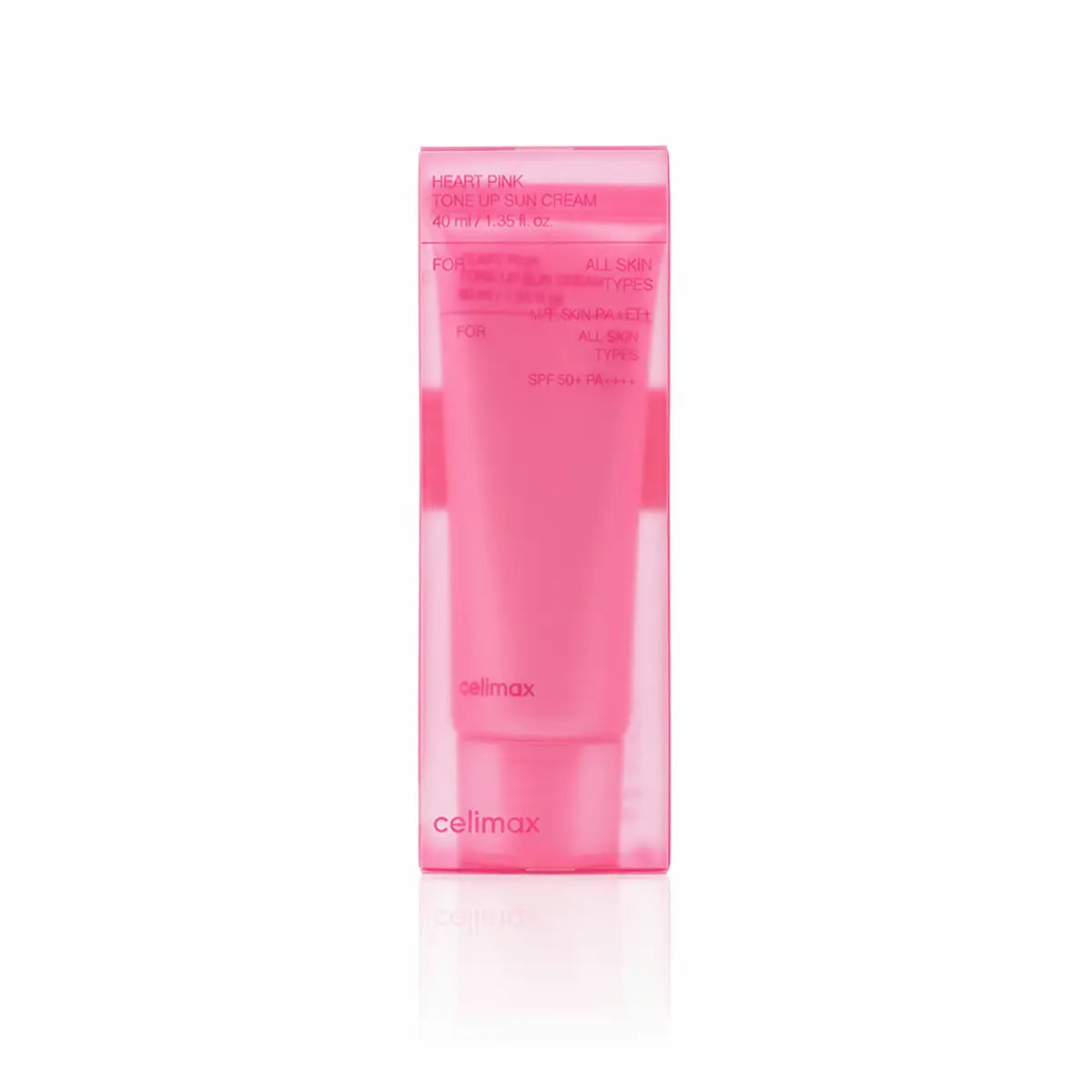 Pink skincare product with 'celimax' branding on a white background