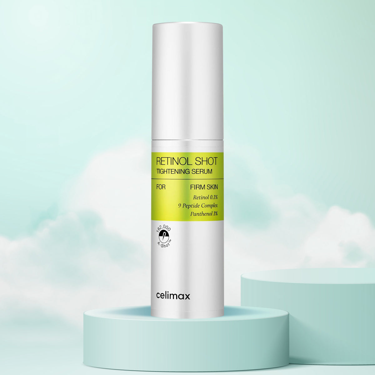 Celimax The Vita A Retinol Shot Tightening Serum – Korean anti-aging retinol serum for firming and wrinkle reduction. Front