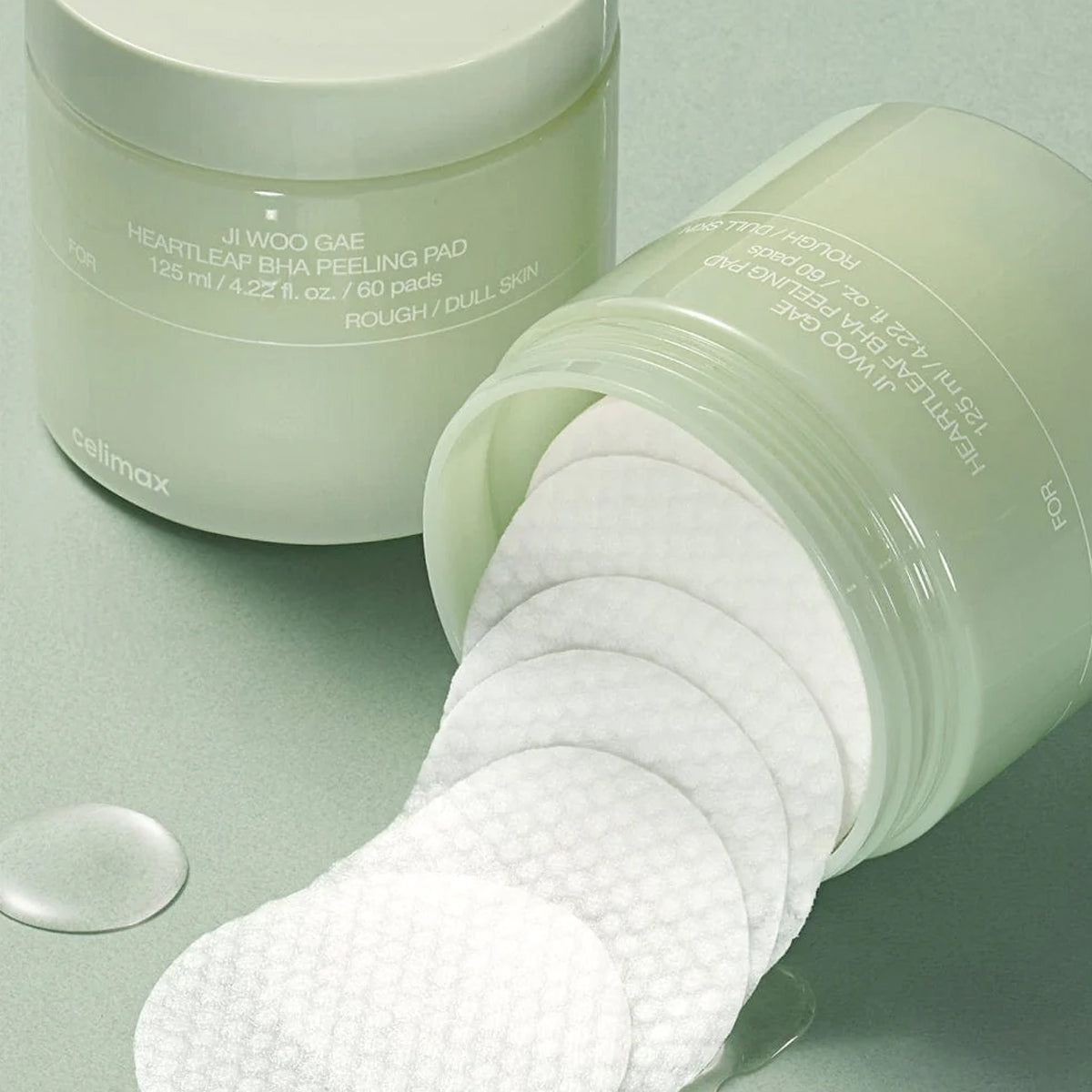 Celimax Ji Woo Gae Heartleaf BHA Peeling Pad – Korean exfoliating pad with heartleaf and salicylic acid for acne-prone and sensitive skin. Pads 2