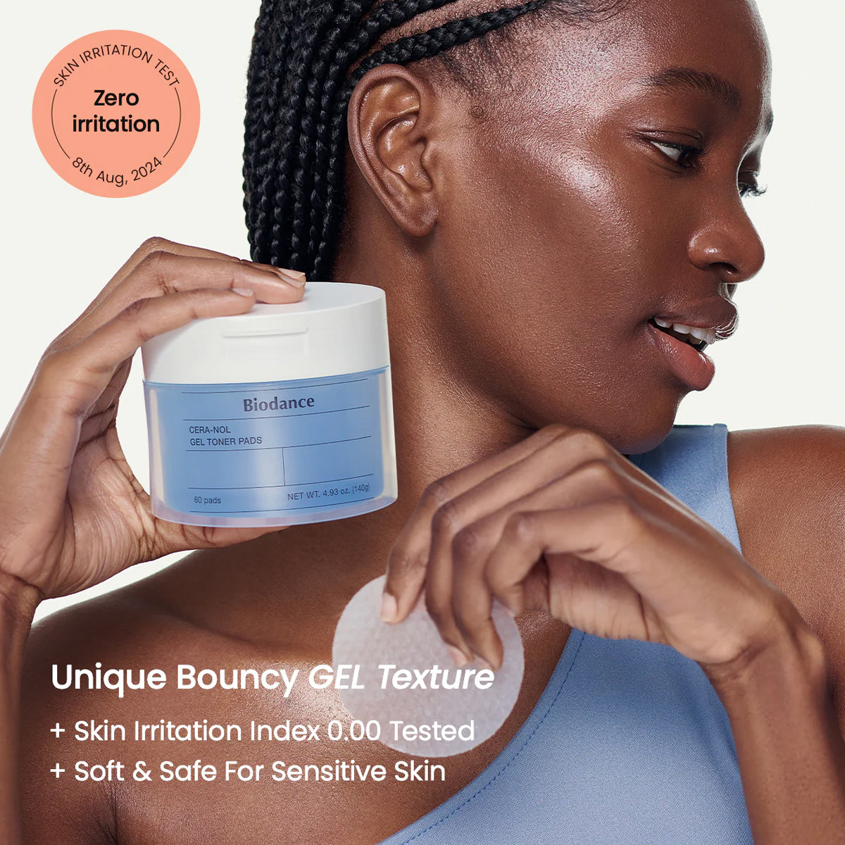 Biodance Cera-nol Gel Toner Pad | Korean Skincare Toner Pads with Ceramide and Panthenol for Sensitive Skin Care. Feature