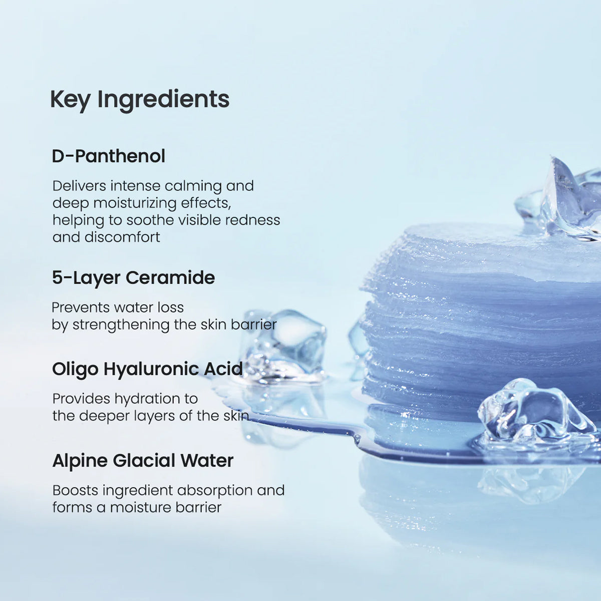 Biodance Cera-nol Gel Toner Pad | Korean Skincare Toner Pads with Ceramide and Panthenol for Sensitive Skin Care. Key Ingredients